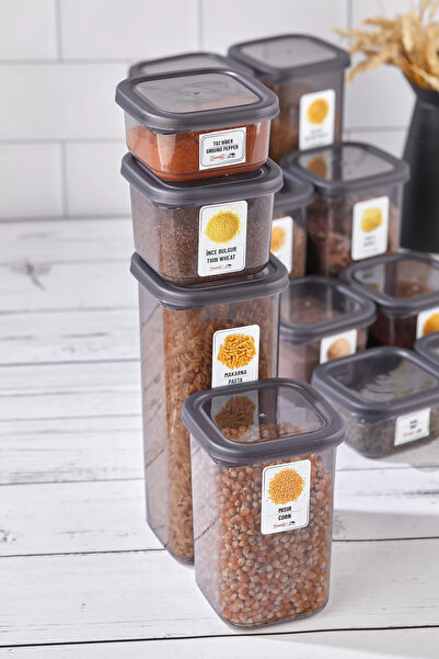 Buclee 16-Piece 32-Compartment Food Storage Container Set - Pantry Organizer with Airtight Lids
