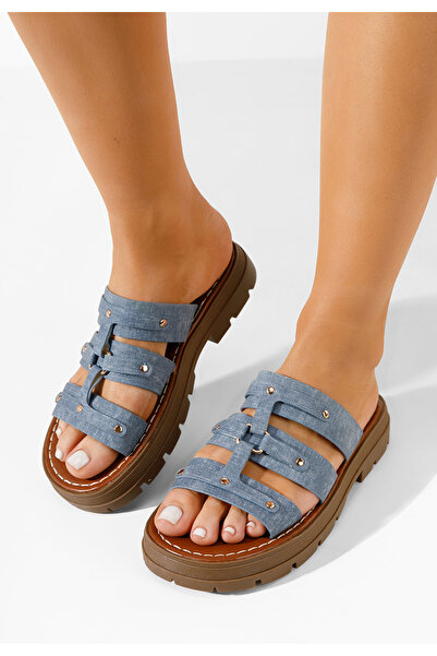 B T Shoes Denim dámske šľapky Cameia