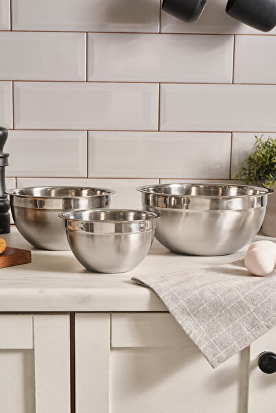 Karaca x Refika Mixy 3 Parça Çelik Karıştırma Kabı