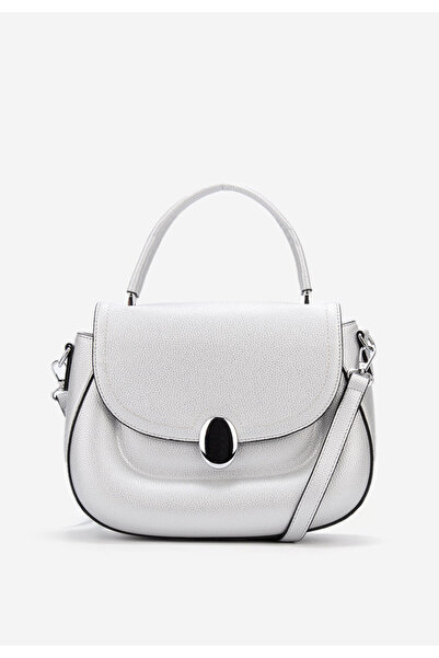 B T Shoes Stribrná kabelka do ruky Laera V2