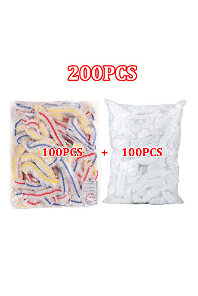 Choice4 200PCS Mix Disposable Food Cover Elastic Plastic Wrap Food Grade Food...