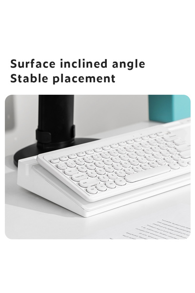 Deli NuSign Desktop organizer with Glass board for short memo and keyboard holder. Size 460*150mm