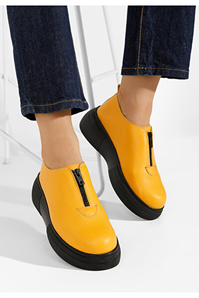 B T Shoes Women's casual shoes Amaera yellow leather