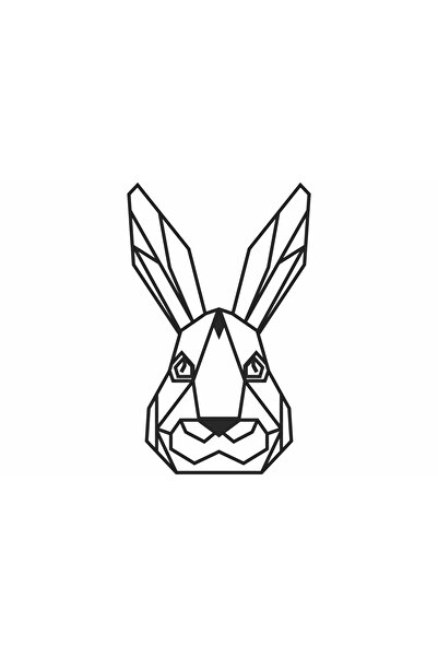 OEM Decor Personalizabil Geometric perete Cap de Iepure HHH502 din lemn - 18 ...