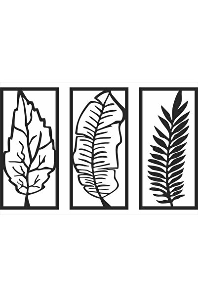 OEM Decor perete Personalizabil 3 Parti Frunze HHH532 din lemn - 84 L x 58 H ...