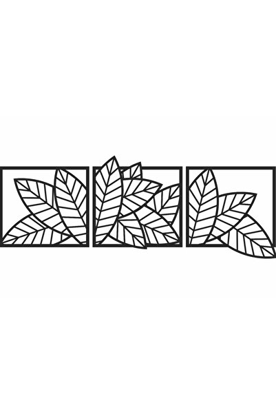 OEM Decor perete Personalizabil 3 Parti Frunze de Flori HHH535 din lemn - 58 ...