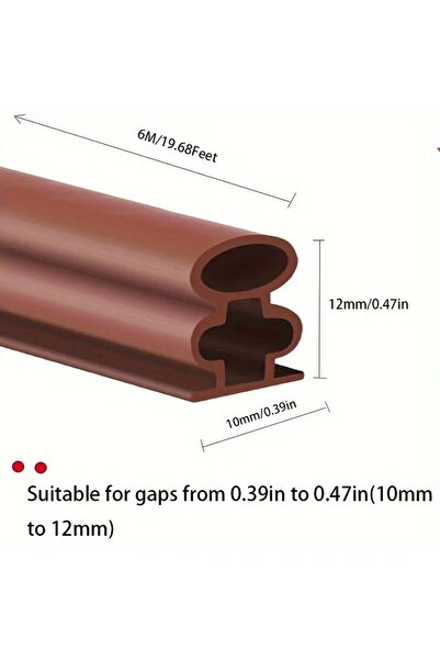 Choice3 6M brown 10X12mm The Sealing Strip For The Entrance Door Is SelfAdhes...