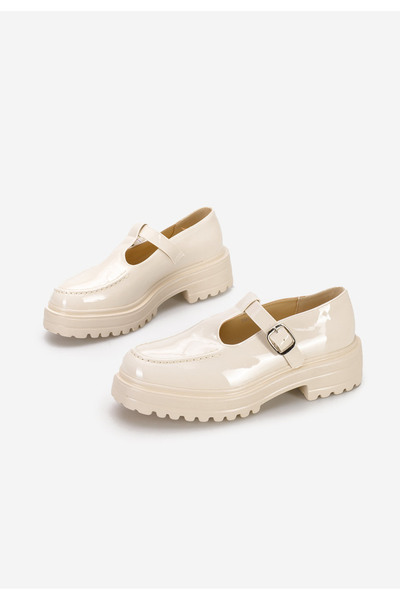 B T Shoes Béžové dámské polobotky Pandy