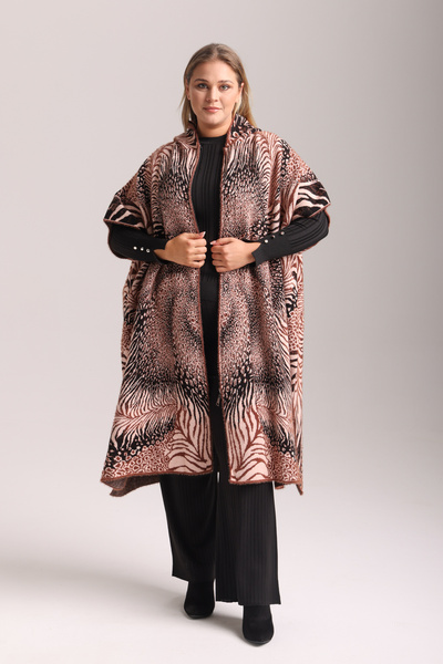 TOSIDRA TRİKO Triko Desenli panço 3045