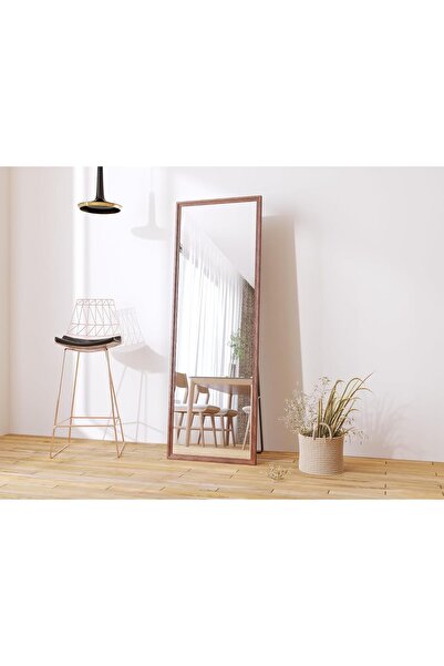 Generic Full length mirror 1.60m x 50cm, with aluminum frame and walnut finish