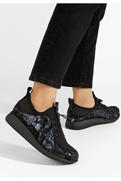 B T Shoes Černé kožené polobotky Nemena V3
