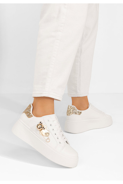 B T Shoes Bílé dámské tenisky Avianni V3