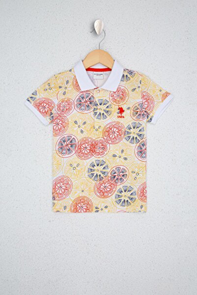 U.S. Polo Assn. Μπλουζάκι με λαιμόκοψη πόλο για αγόρια 100% βαμβάκι