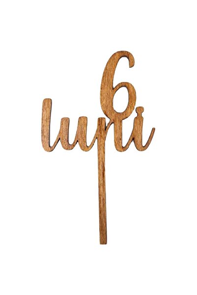 OEM Topper Aniversare HH834 6 luni Personalizat din lemn