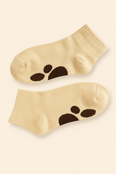 Katia&Bony Çocuk Pati Baskılı Step Çorap Ekru