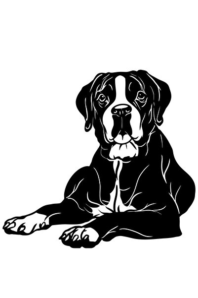 OEM Decor perete Catel Boxer HH699 din lemn - 27 L x 25 H (cm)