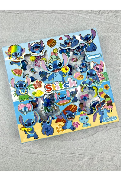 Toka Sepetim Stitch Kutulu Şeffaf Sticker Seti 100’lü
