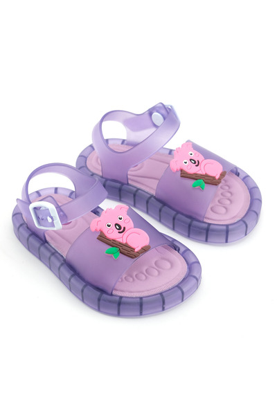 GEZER Summer Girl's Faux Leather Lighted Comfortable Sole Adjustable Ankle Daily Sandals