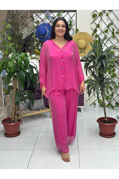 Punta Otantik NC89061 Costum din mătase italiană roz