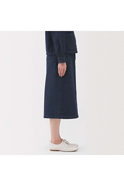 Muji Kapok Blend Denim A-Line Skirt