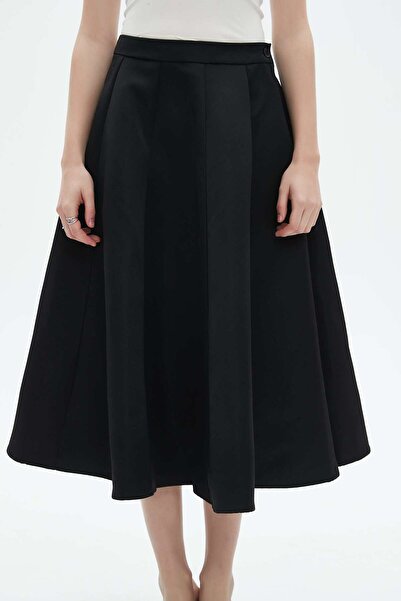 Nichii PLAIN RUFFLE MIDI SKIRT
