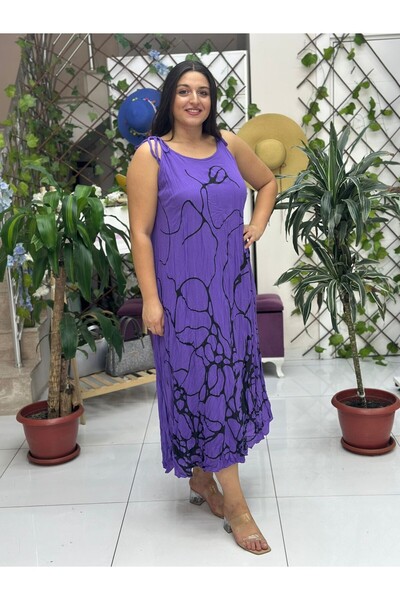 Punta Otantik Vl1245 Sleeveless Voile Dress Purple