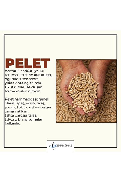 Genel Markalar A1 Kalite %100 Çam Peleti Yüksek Yanma Enerjisine Sahip Odun Peleti 10 kg Şeffaf Poşet