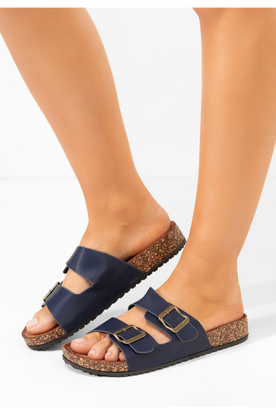 B T Shoes Modré pantofle dámské Janeti