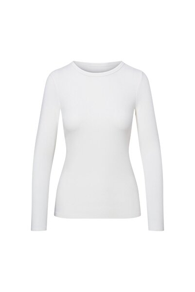 ESOTIQ Women's Top Longsleeve Slim Fit Ribbed Viscose & Cotton Comfy Undershirt | Jody