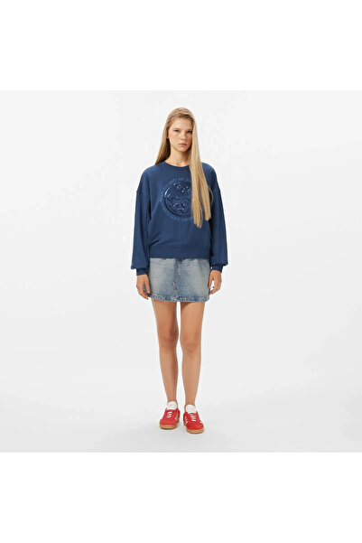 Guess Hotfix Kadın Mavi Sweatshirt W5YQ07KB681-G7J6