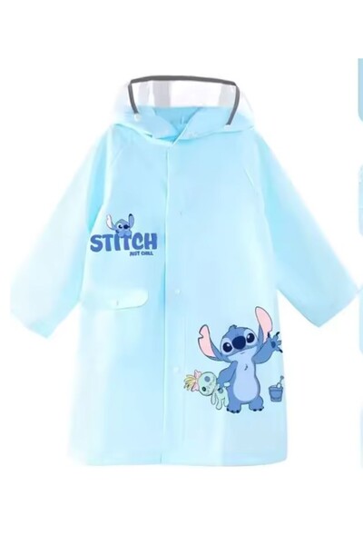 Petityu Stitch Waterproof Cute Raincoat