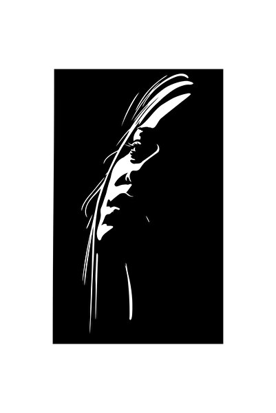 OEM Decor perete Chip de Fata HH808 din lemn - 35 L x 57 H (cm)