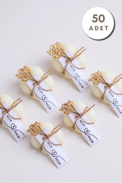 BERFUĞ KIRAN 50 ADET SAMAN İP SARILI BUBBLE HEDİYELİK MUM