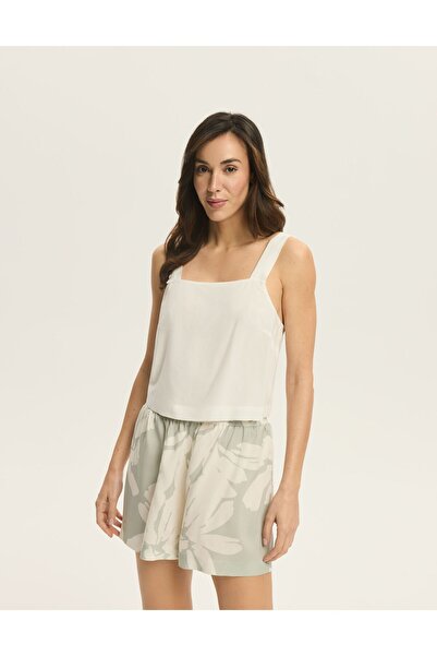 ESOTIQ Set pijama pentru femei, format din două piese, top scurt și pantaloni scurți, din viscoză ușoară, model floral | Roya