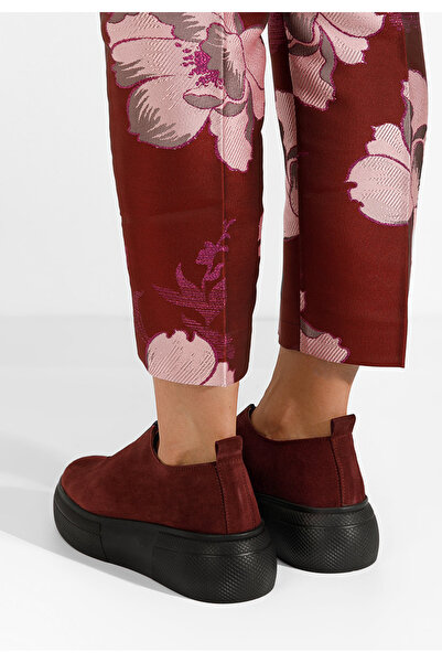 B T Shoes Bordové kožené polobotky Amaera V2