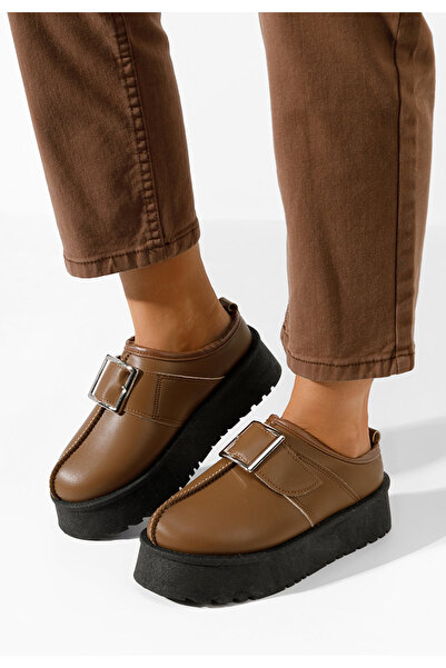 B T Shoes Hnedé dámske papuče Juna