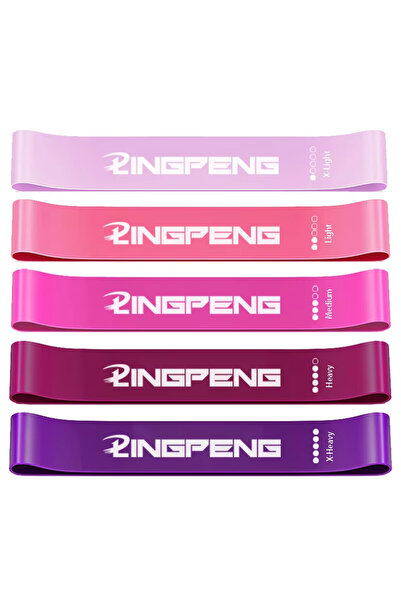 Choice 5Pcs Resistance pink Gym With Elastic Bands,Fitness Training Equipment...