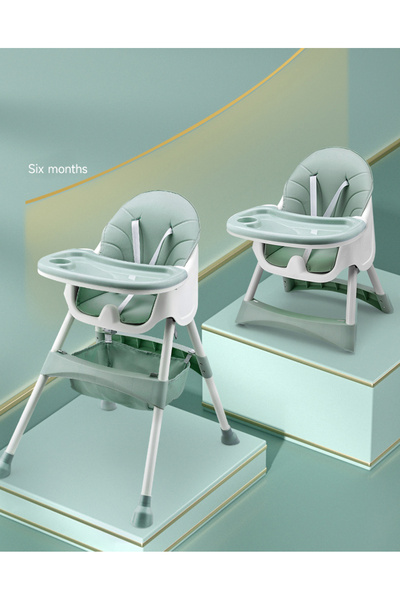 FULLJOY كرسي مرتفع للأطفال 4*1 ، مقعد معزز وصينية مع تخزين واستلقاء ومسند قدم قابل للطي للأطفال الصغار