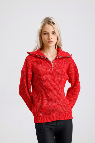 ÇILDIR ÖRME Zippered Sweater