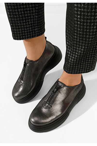 B T Shoes Pantofi casual dama Amaera argintii