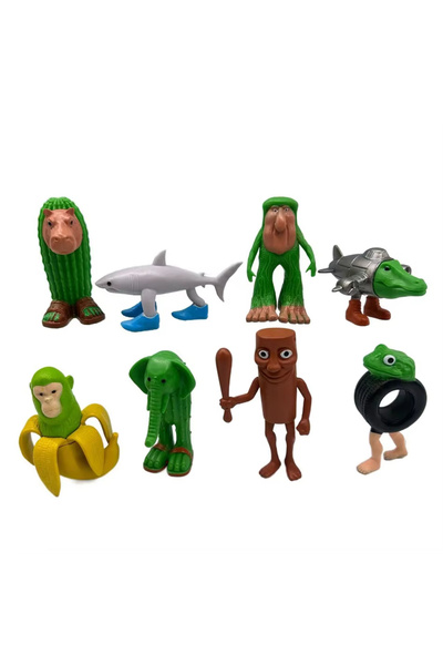 Choice1 لا يوجد صندوق جديد تمثال القرش Tungtungsahur الشكل مضحك دمية سطح المك...