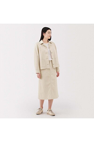 Muji Kapok Blend A-Line Skirt Natural