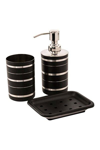 Home Box 3-Piece Rims Bath Set Black/Silver