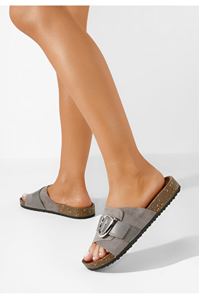 B T Shoes Šedé dámské pantofle Isabelle