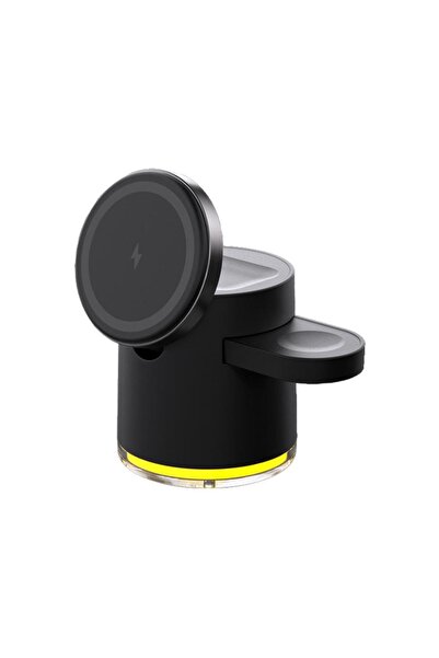 Tradeo محطة شحن لاسلكية مغناطيسية 4 في 1 للهواتف الذكية والساعات الذكية وسماعات الأذن