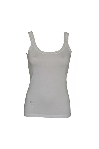 Belinay Women'S, Lace Straps, White Tank Top