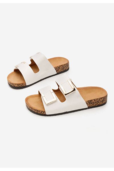 B T Shoes Bílé pantofle dámské Ebonie