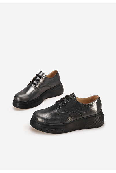 B T Shoes Stribrné dámské polobotky Amelise