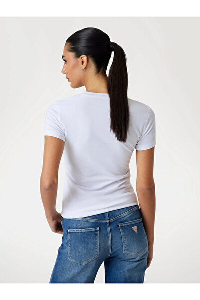 Guess Jersey Women's White Slim Fit T-Shirt W5Yi05J1314-G011