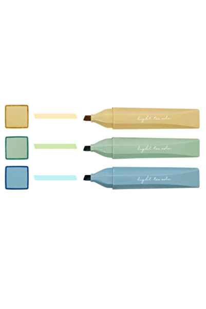 Bafix قلم تحديد من النوع 3 ألوان أصفر، أخضر، أزرق Chosch CS-H816-6